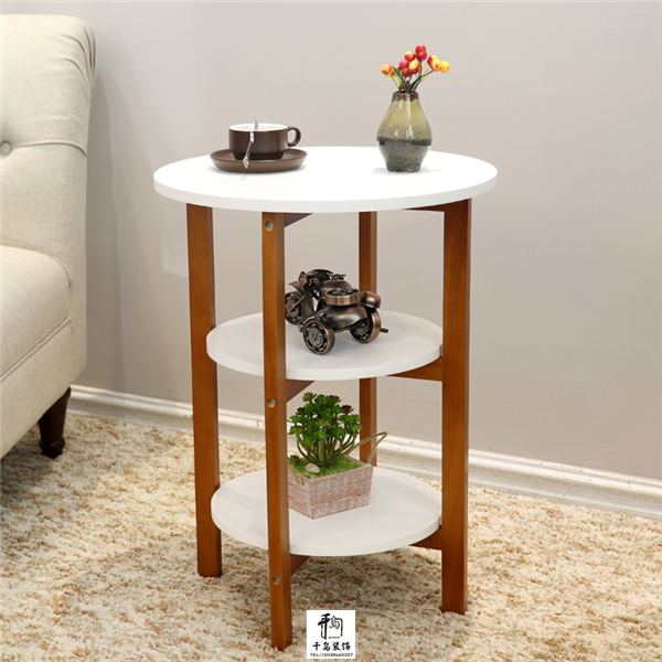 實(shí)木簡約圓形角幾