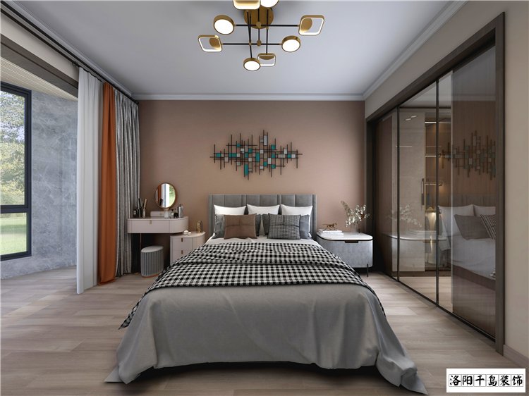 伊水苑現(xiàn)代簡約主臥裝修效果圖